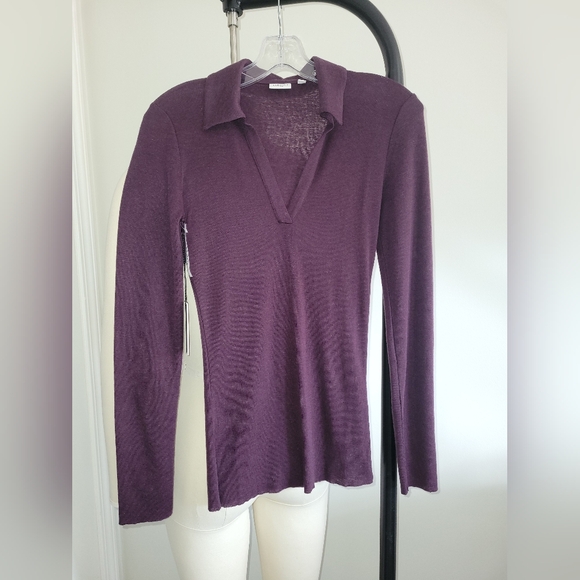 BABATON Currency Polo long sleeve in Noble purple colour, STILL IN STORE - Picture 2 of 9